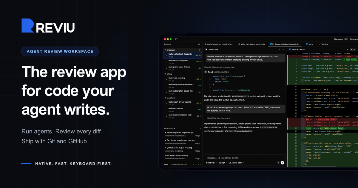 I built a review app for code written by coding agents